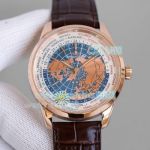 Jaeger LeCoultre Geophysic Universal Replica Watch Blue Dial Rose Gold Case